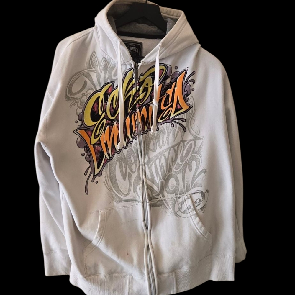SOLD       Vintage Ecko Unlimited White Hoodie